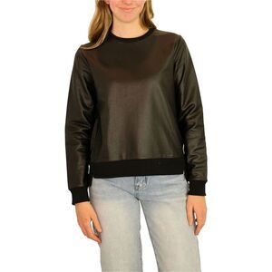 Elevenparis Womens Faux Leather Sweatshirt, NWT